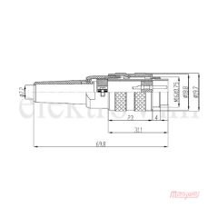 Maojwei M16 J09F-12A Konnektör Seyyar Erkek