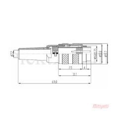 Maojwei M16 J09F-3A Konnektör Seyyar Erkek