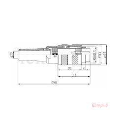 Maojwei M16 J09F-4A Konnektör Seyyar Erkek