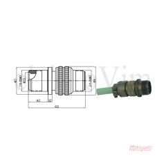 Maojwei MS3101-14S-7P Konnektör Uzatma Erkek