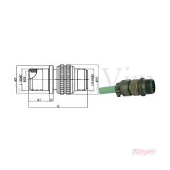Maojwei MS3101-16S-1P Konnektör Uzatma Erkek