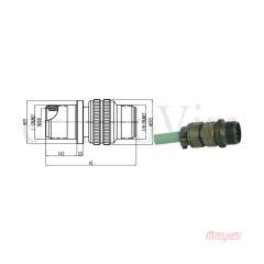 Maojwei 3101-16S-4P Konnektör Uzatma Erkek