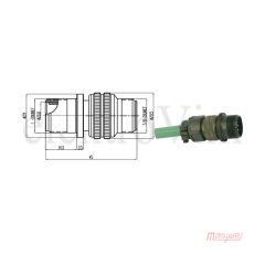 Maojwei MS3101-16S-8P Konnektör Uzatma Erkek