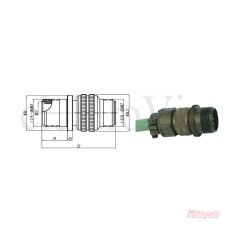 Maojwei MS3101-20-18P Konnektör Uzatma Erkek