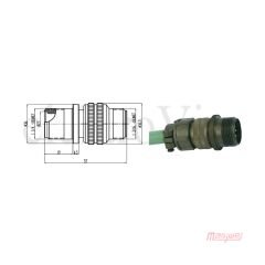 Maojwei MS3101-20-4P Konnektör Uzatma Erkek