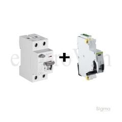 Sigma SCRC03 Otomatik Yeniden Kurma Ünitesi + Sigma 2x40A 30mA Kaçak Akım Rölesi