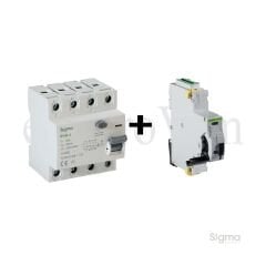 Sigma Elektrik SCRC03 Otomatik Yeniden Kurma Ünitesi + 4x25A 30mA Kaçak Akım Rölesi