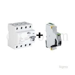 Sigma Elektrik SCRC03 Otomatik Yeniden Kurma Ünitesi + 4x40A 30mA Kaçak Akım Rölesi