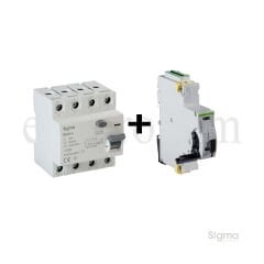 Sigma Elektrik SCRC03 Otomatik Yeniden Kurma Ünitesi + 4x40A 300mA Kaçak Akım Rölesi