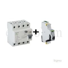 Sigma Elektrik SCRC03 Otomatik Yeniden Kurma Ünitesi + 4x63A 30mA Kaçak Akım Rölesi