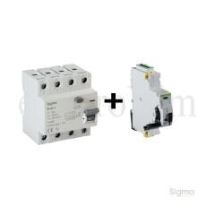 Sigma Elektrik SCRC03 Otomatik Yeniden Kurma Ünitesi + SHM4063300 4 Kutuplu 63A 300mA Kaçak Akım Rölesi