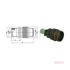 Maojwei MS3101-32-17P Konnektör Uzatma Erkek