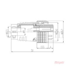 Maojwei P20-5A Konnektör Seyyar Dişi