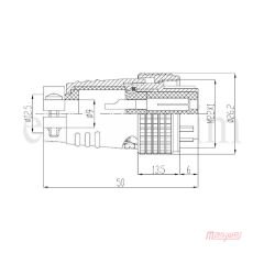 Maojwei P20-6A Konnektör Seyyar Dişi