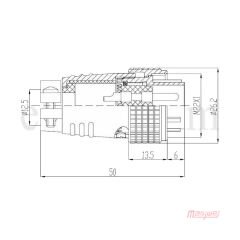 Maojwei P20F-7A Konnektör Seyyar Erkek | Elektrovim